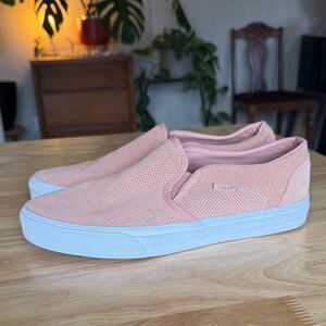 Vans Pink Perforated Slip-On Shoes